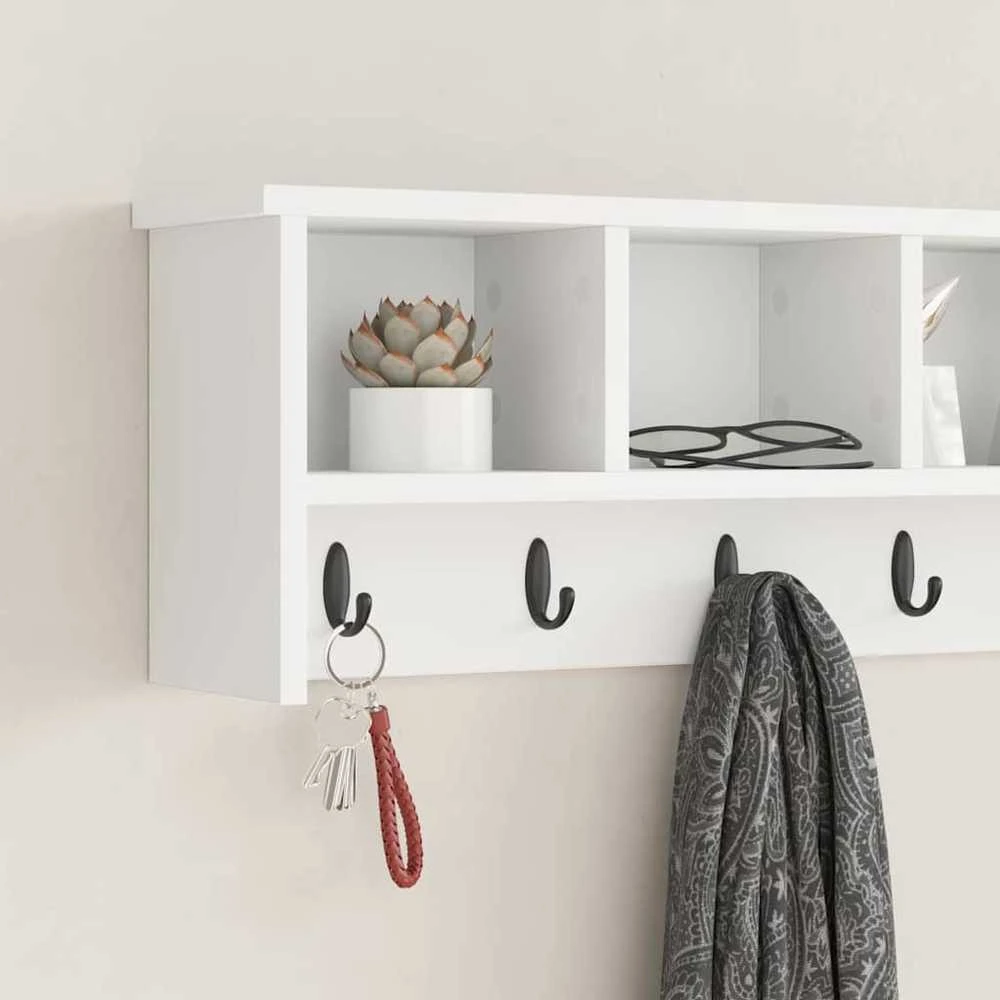 Prikabinamas paltas Sieninis Balta 100 x 16 x 26 cm