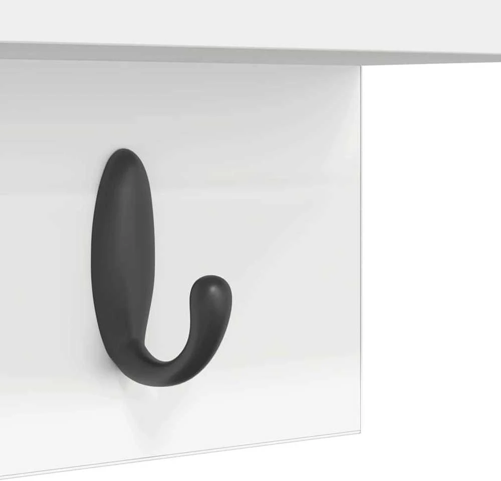 Prikabinamas paltas Sieninis Balta 60 x 10,5 x 18 cm