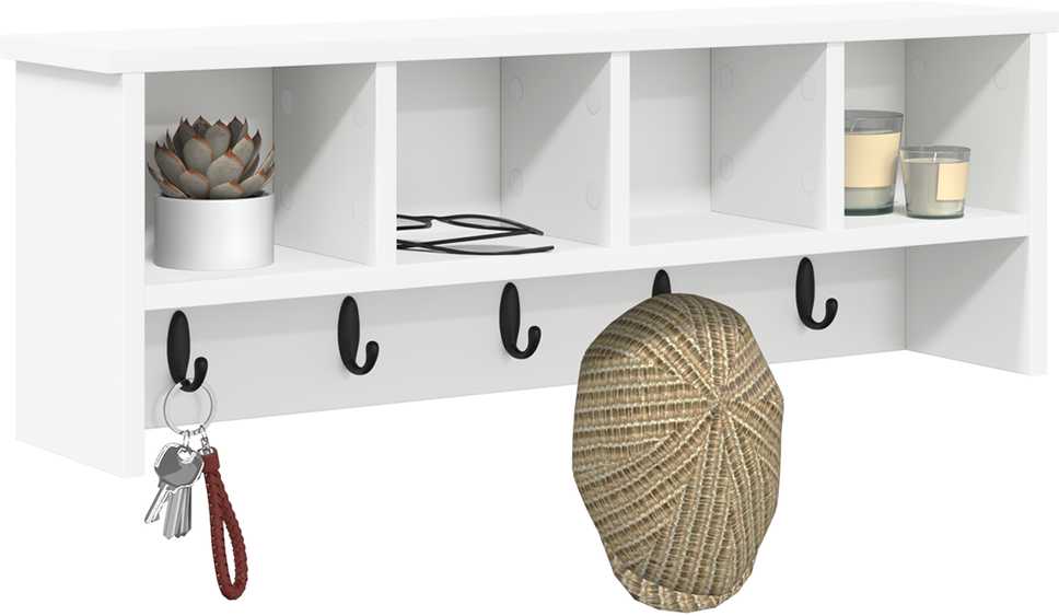 Prikabinamas paltas Sieninis Balta 75 x 16 x 26 cm