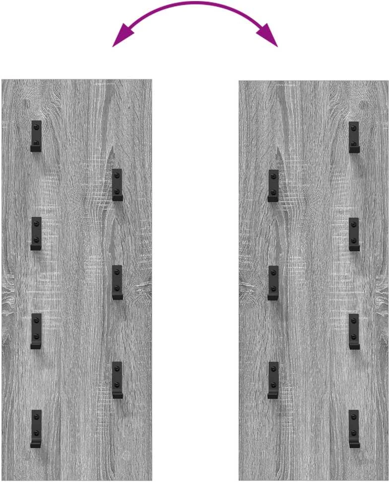 Prikabinamas paltas Sieninis Pilkas Sonoma 30 x 1,5 x 80 cm