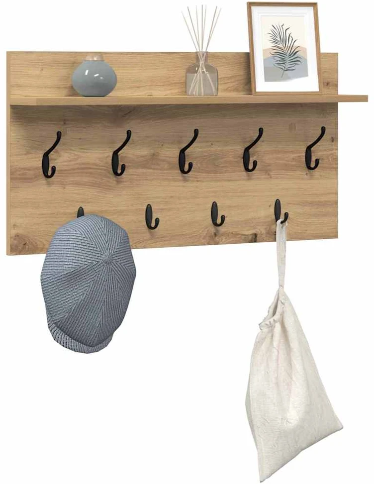 Prikabinamas paltas Sieninis Amatininkų ąžuolas 80 x 40 x 12 cm