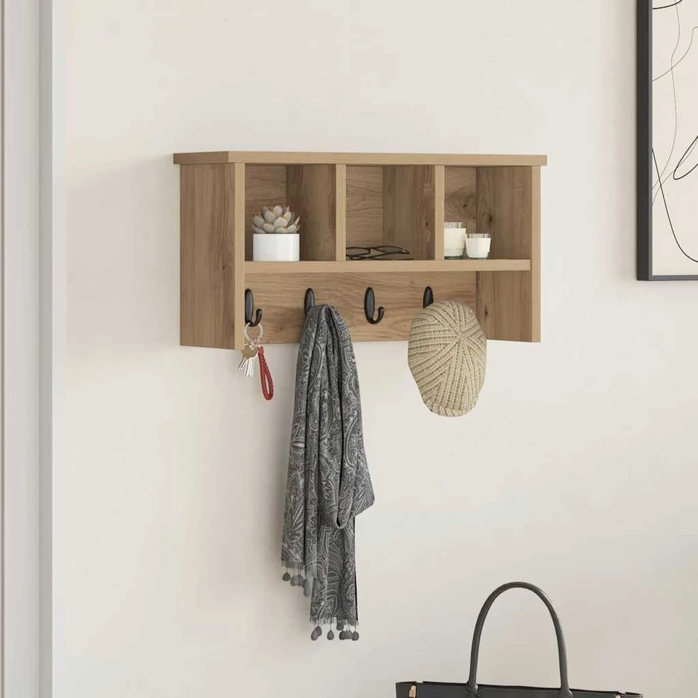 Prikabinamas paltas Sieninis Amatininkų ąžuolas 50 x 16 x 26 cm
