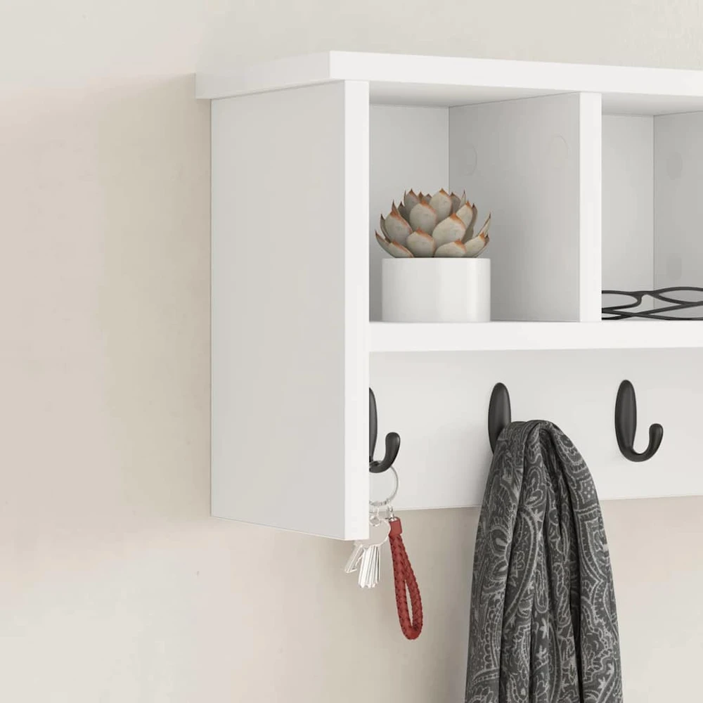Prikabinamas paltas Sieninis Balta 50 x 16 x 26 cm
