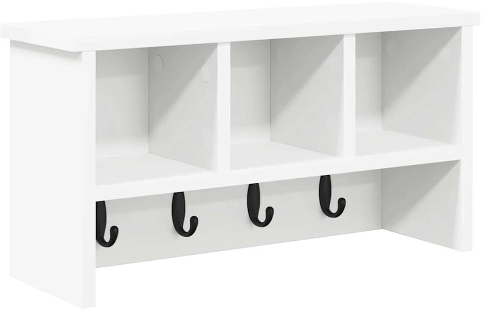 Prikabinamas paltas Sieninis Balta 50 x 16 x 26 cm