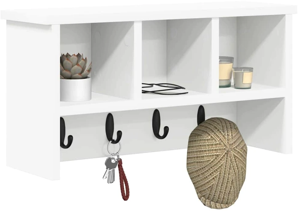 Prikabinamas paltas Sieninis Balta 50 x 16 x 26 cm