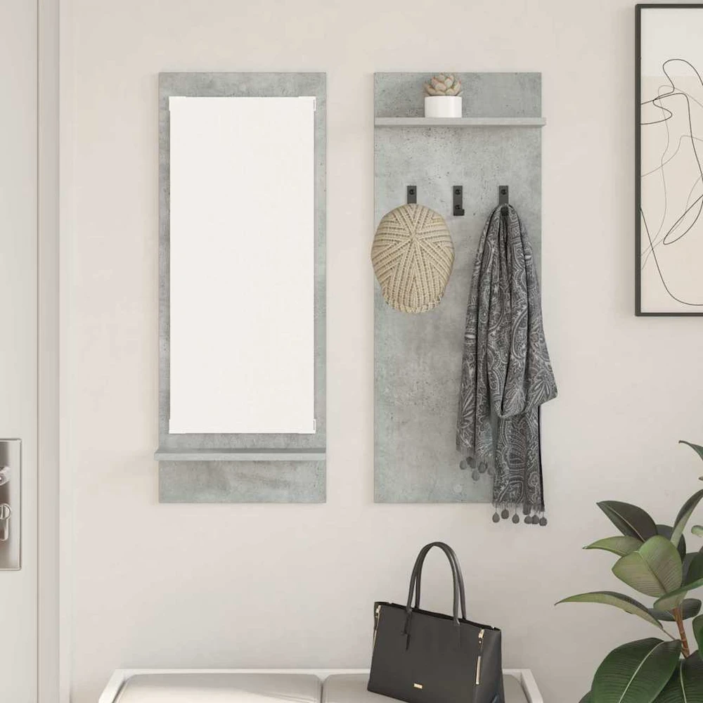 Prikabinamas paltas Sieninis Betono pilka 70 x 10 x 90 cm