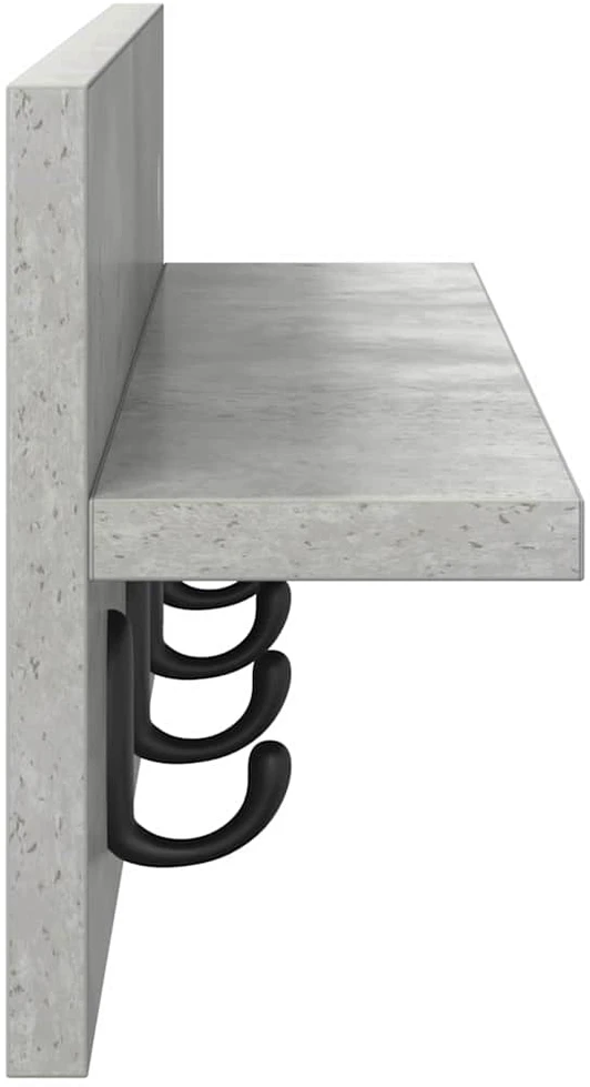 Prikabinamas paltas Sieninis Betono pilka 60 x 10,5 x 18 cm