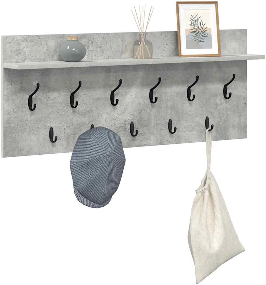 Prikabinamas paltas Sieninis Betono pilka 100 x 40 x 12 cm