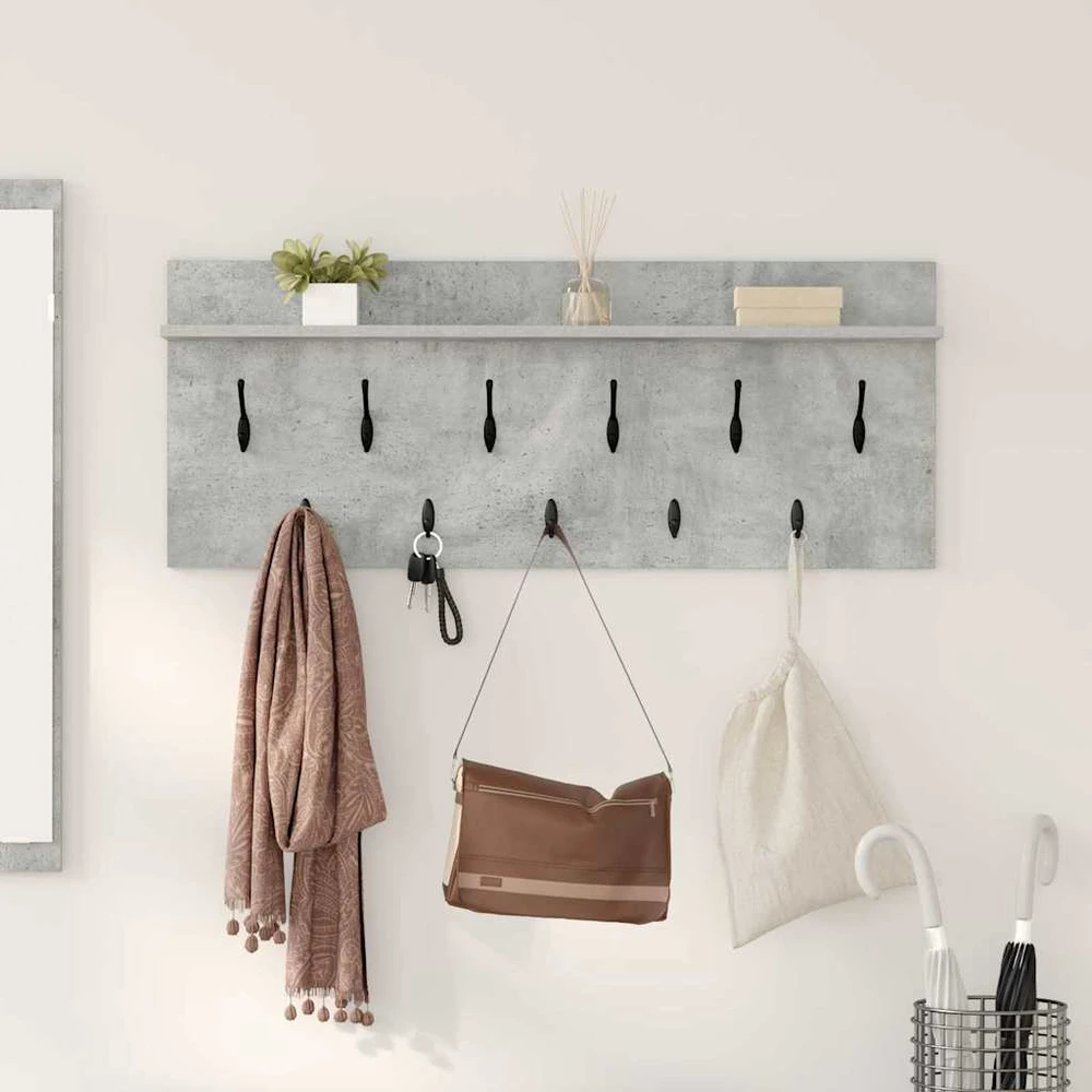 Prikabinamas paltas Sieninis Betono pilka 100 x 40 x 12 cm