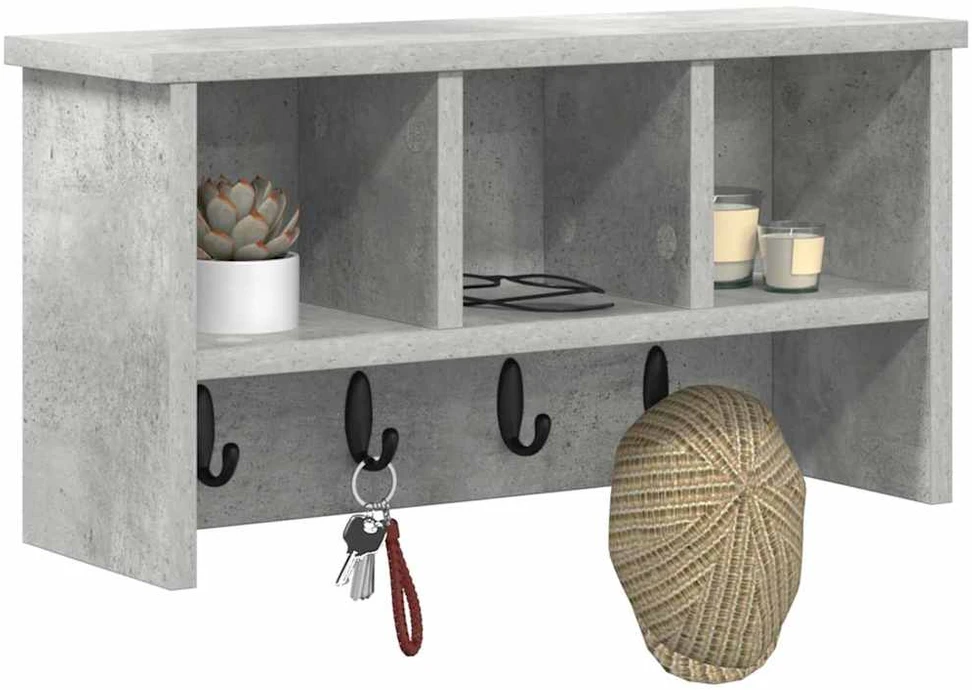 Prikabinamas paltas Sieninis Betono pilka 50 x 16 x 26 cm