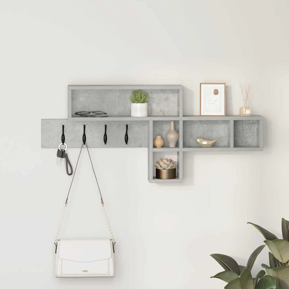 Prikabinamas paltas Sieninis Betono pilka 100 x 12 x 43,5 cm