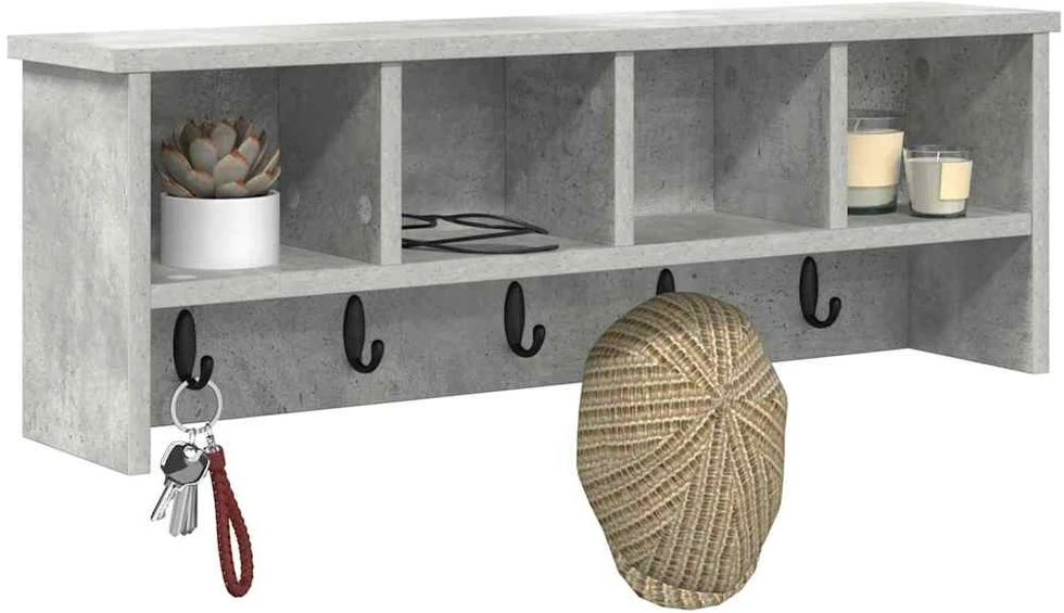 Prikabinamas paltas Sieninis Betono pilka 75 x 16 x 26 cm