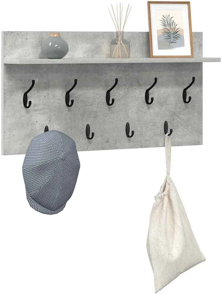 Prikabinamas paltas Sieninis Betono pilka 80 x 40 x 12 cm