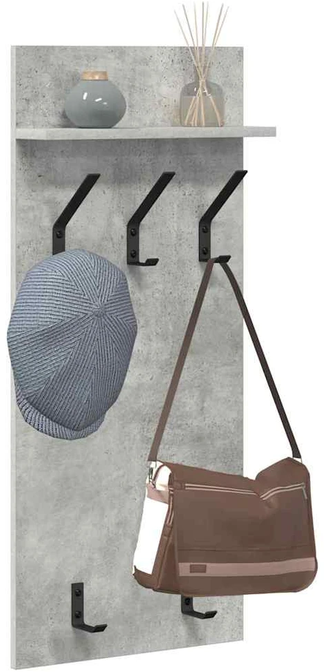 Prikabinamas paltas Sieninis Betono pilka 40 x 10 x 90 cm
