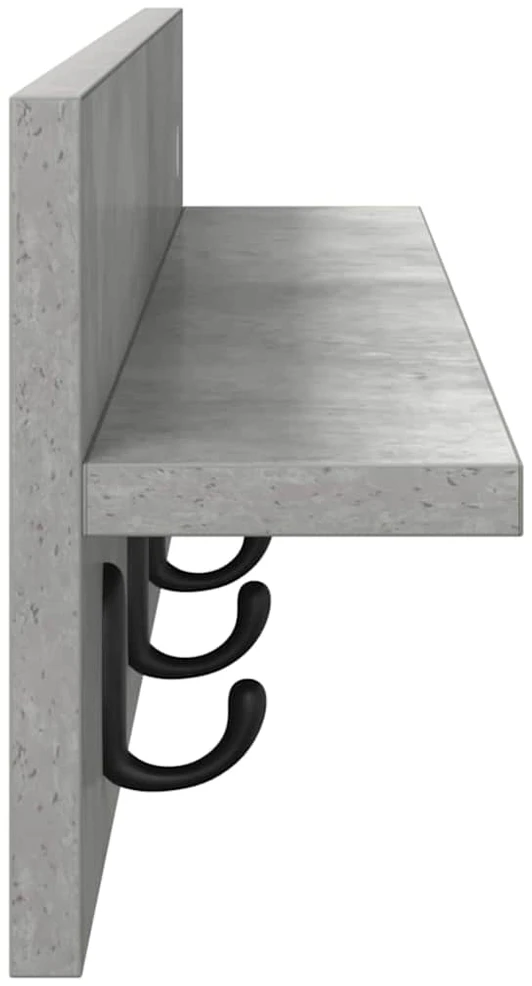 Prikabinamas paltas Sieninis Betono pilka 80 x 10,5 x 18 cm