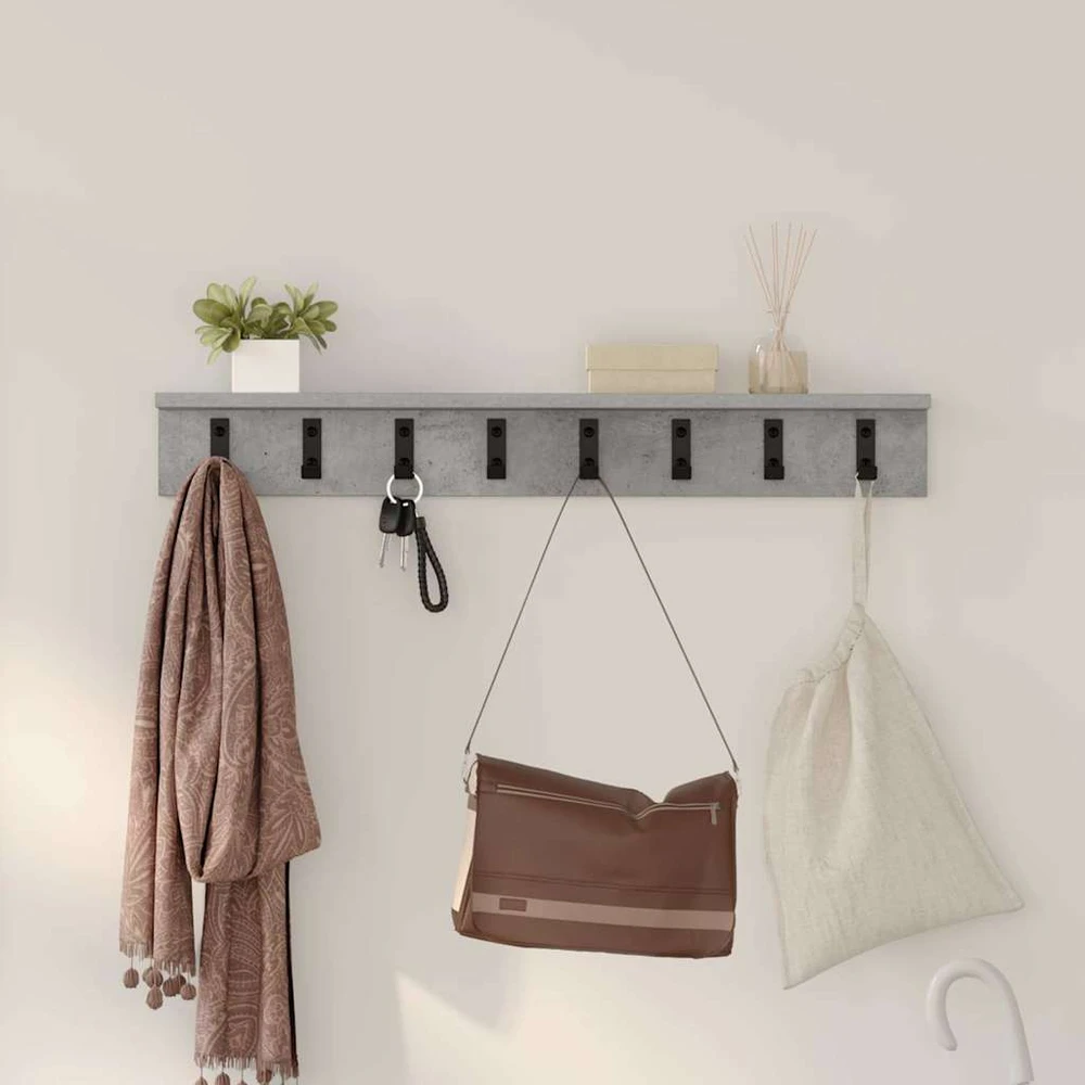 Prikabinamas paltas Sieninis Betono pilka 80 x 10,5 x 10,5 cm