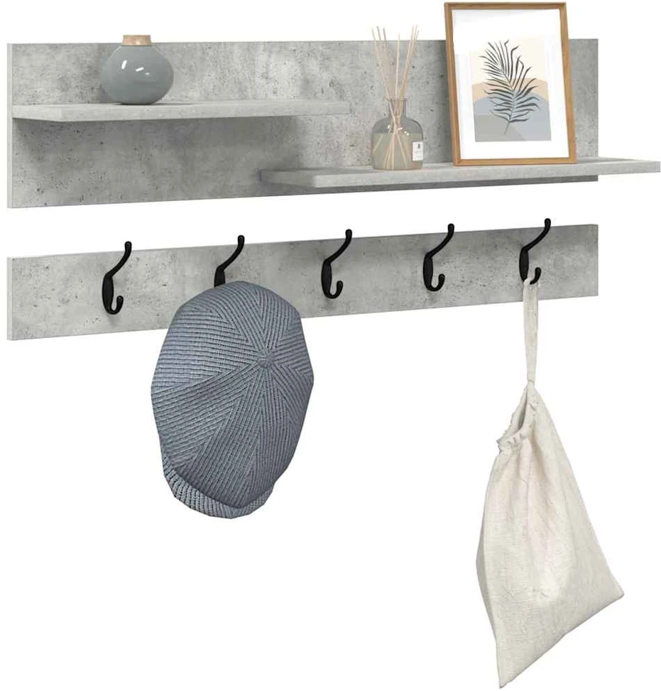 Prikabinamas paltas Sieninis Betono pilka 90 x 15 x 36 cm