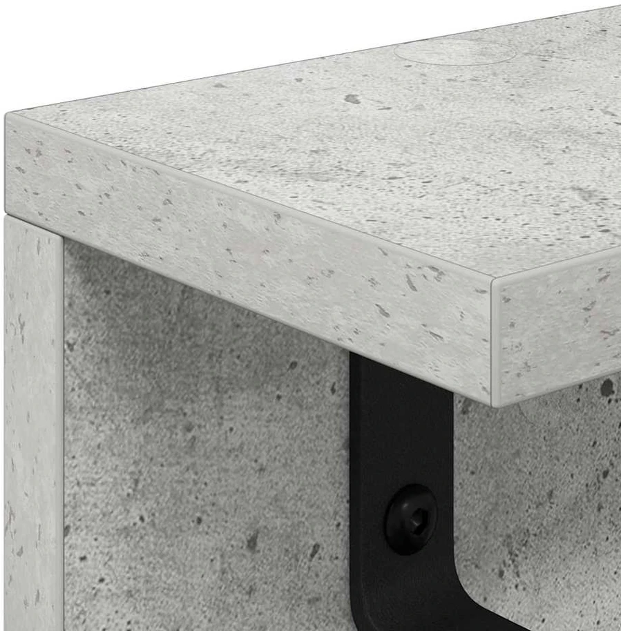 Prikabinamas paltas Sieninis Betono pilka 100 x 10,5 x 10,5 cm