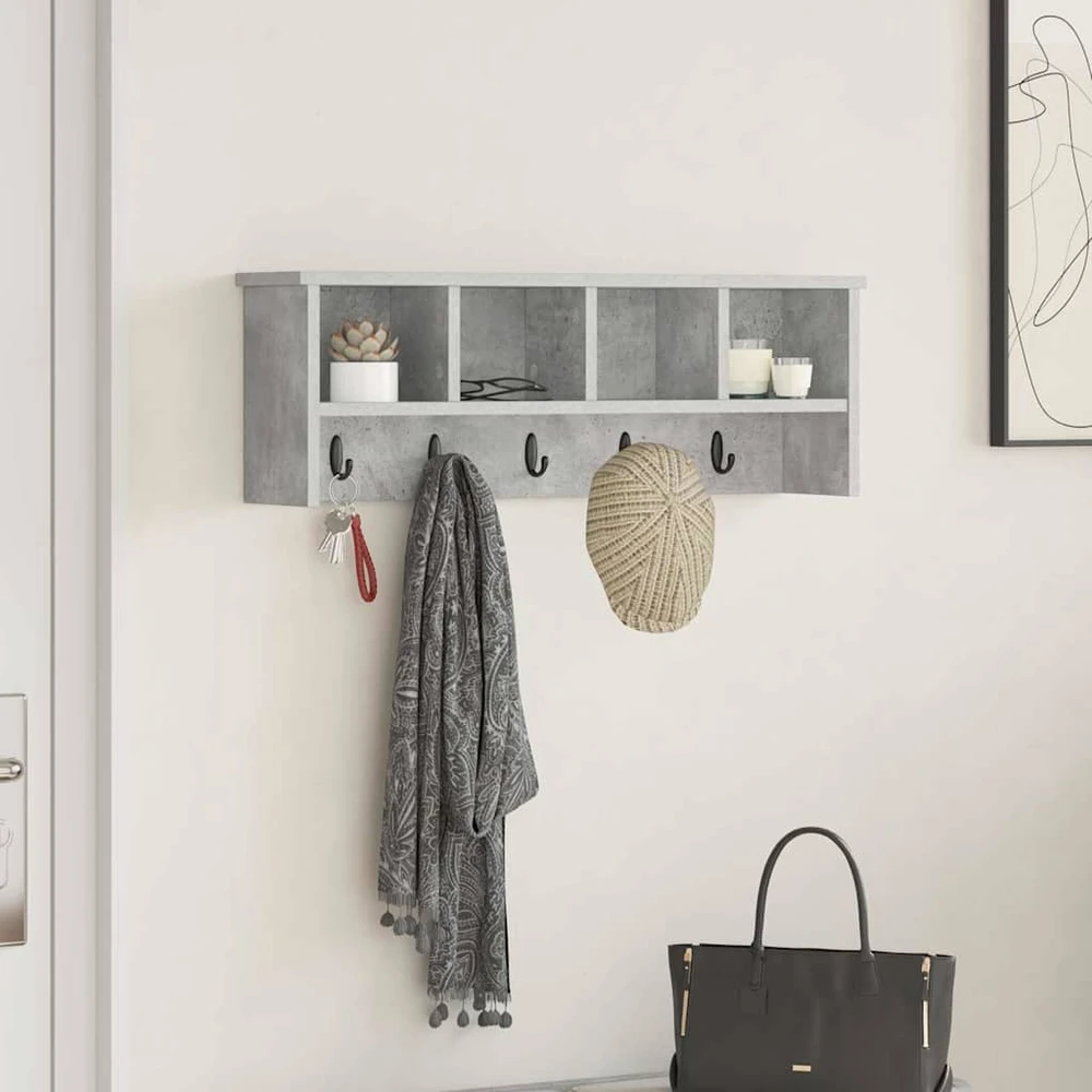 Prikabinamas paltas Sieninis Betono pilka 75 x 16 x 26 cm