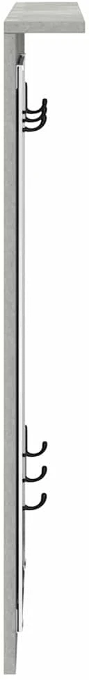 Prikabinamas paltas Sieninis Betono pilka 84 x 10 x 80 cm