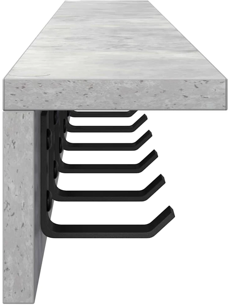 Prikabinamas paltas Sieninis Betono pilka 100 x 10,5 x 10,5 cm