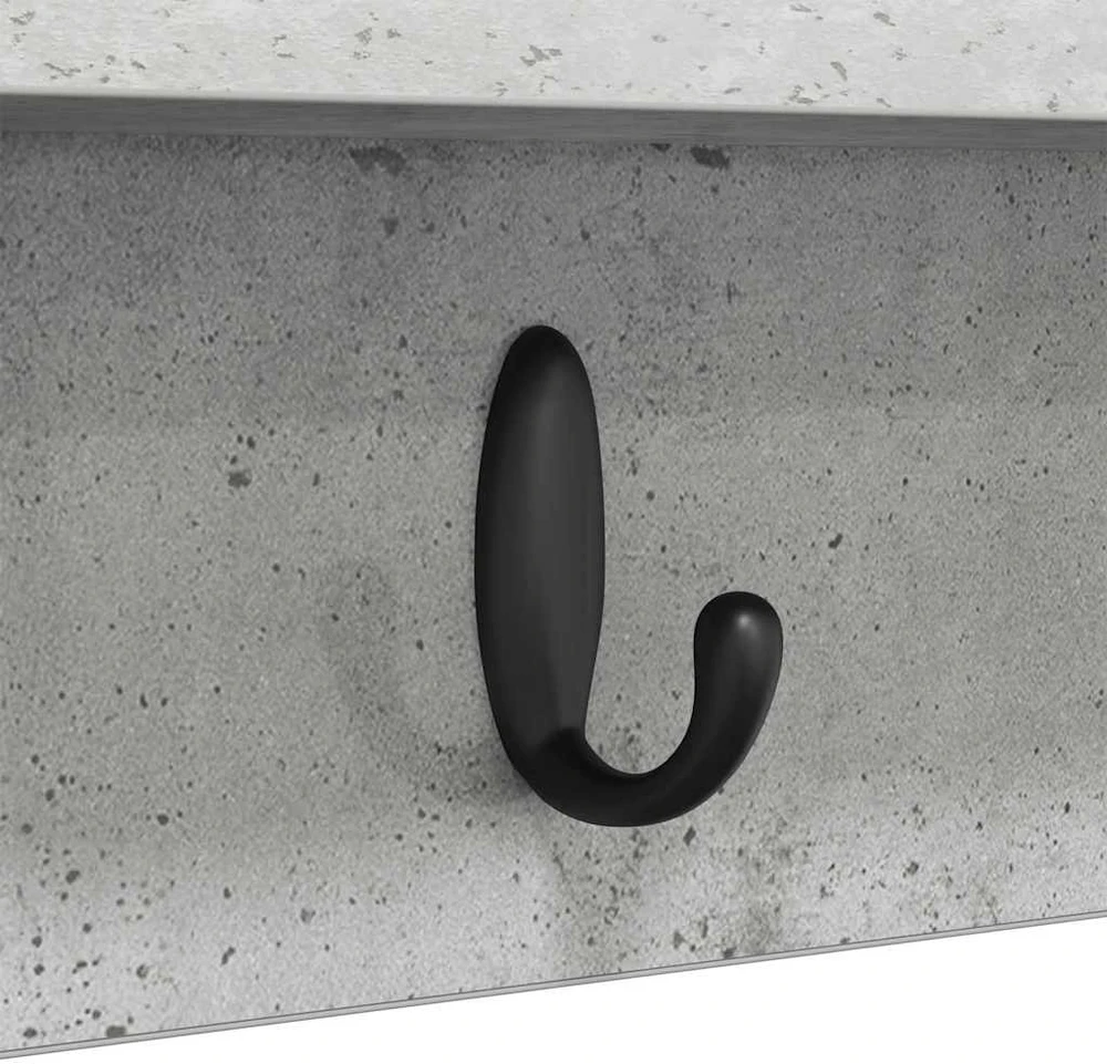 Prikabinamas paltas Sieninis Betono pilka 80 x 10,5 x 18 cm