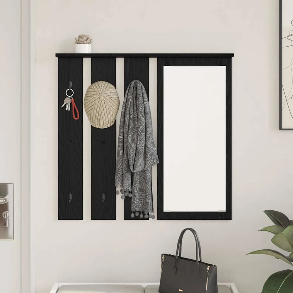 Prikabinamas paltas Sieninis juoda ąžuolo 84 x 10 x 80 cm