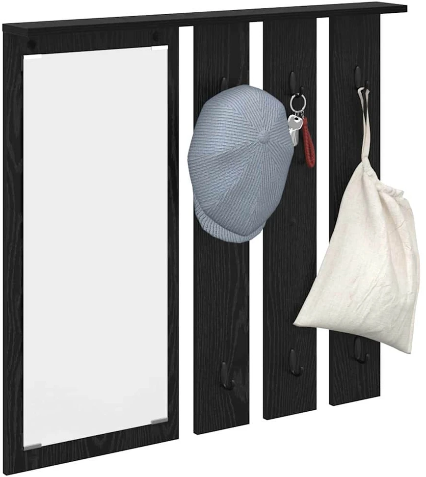 Prikabinamas paltas Sieninis juoda ąžuolo 84 x 10 x 80 cm