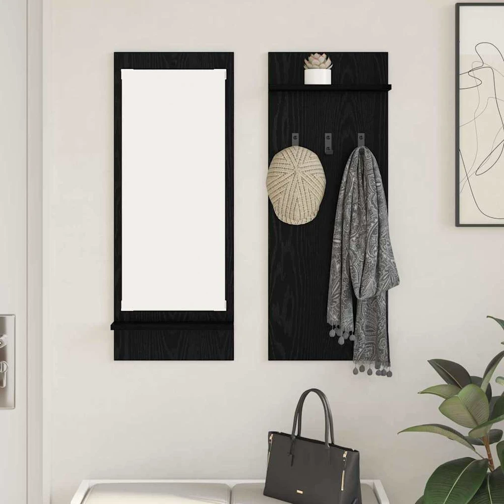 Prikabinamas paltas Sieninis Juodas ąžuolas 70 x 10 x 90 cm