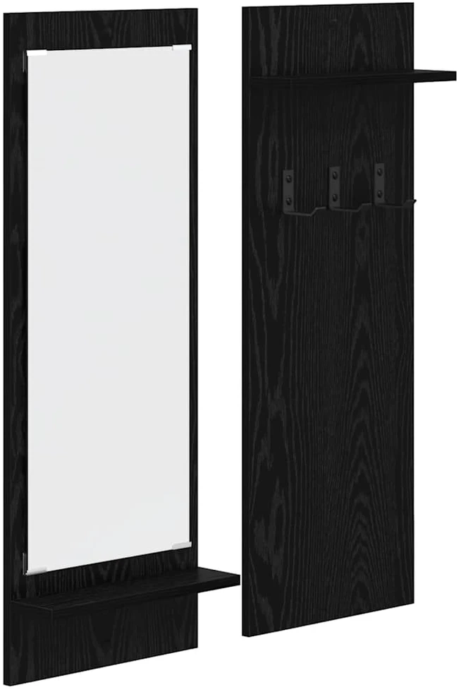 Prikabinamas paltas Sieninis Juodas ąžuolas 70 x 10 x 90 cm