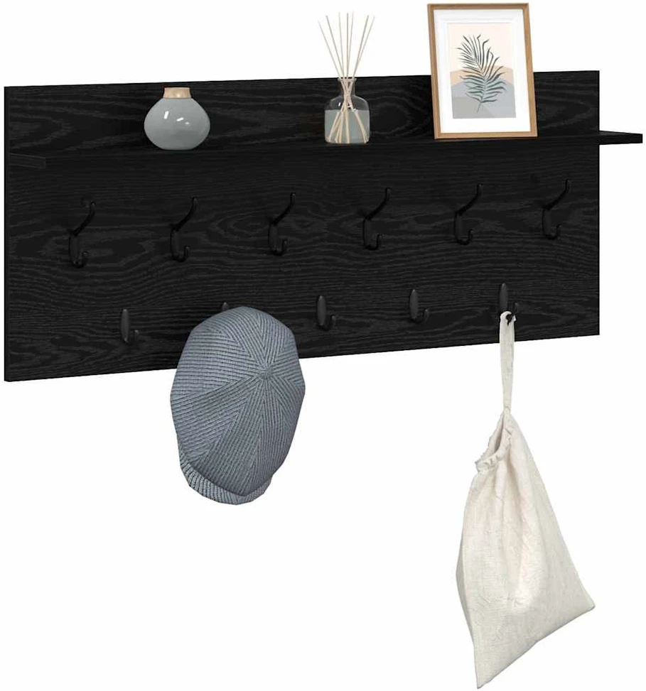 Prikabinamas paltas Sieninis Juodas ąžuolas 100 x 40 x 12 cm