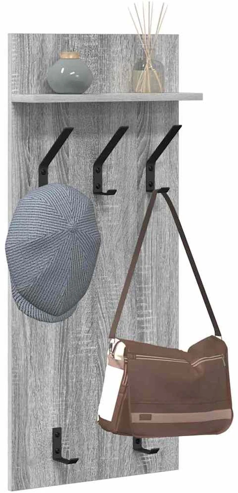 Prikabinamas paltas Sieninis Pilkas Sonoma 40 x 10 x 90 cm