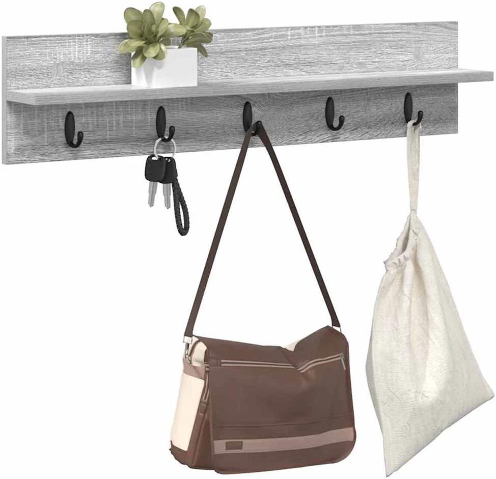 Prikabinamas paltas Sieninis Pilkas Sonoma 80 x 10,5 x 18 cm