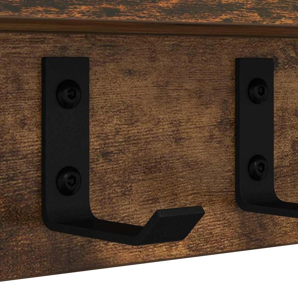 Prikabinamas paltas Sieninis Rūkyta ąžuolas 40 x 10,5 x 10,5 cm