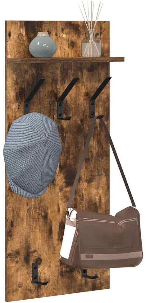Prikabinamas paltas Sieninis Rūkyta ąžuolas 40 x 10 x 90 cm