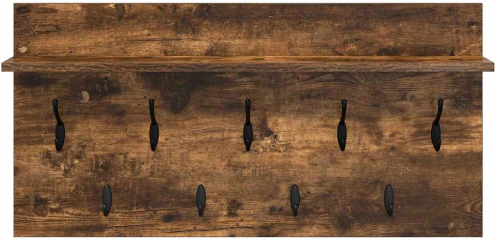 Prikabinamas paltas Sieninis Rūkyta ąžuolas 80 x 40 x 12 cm