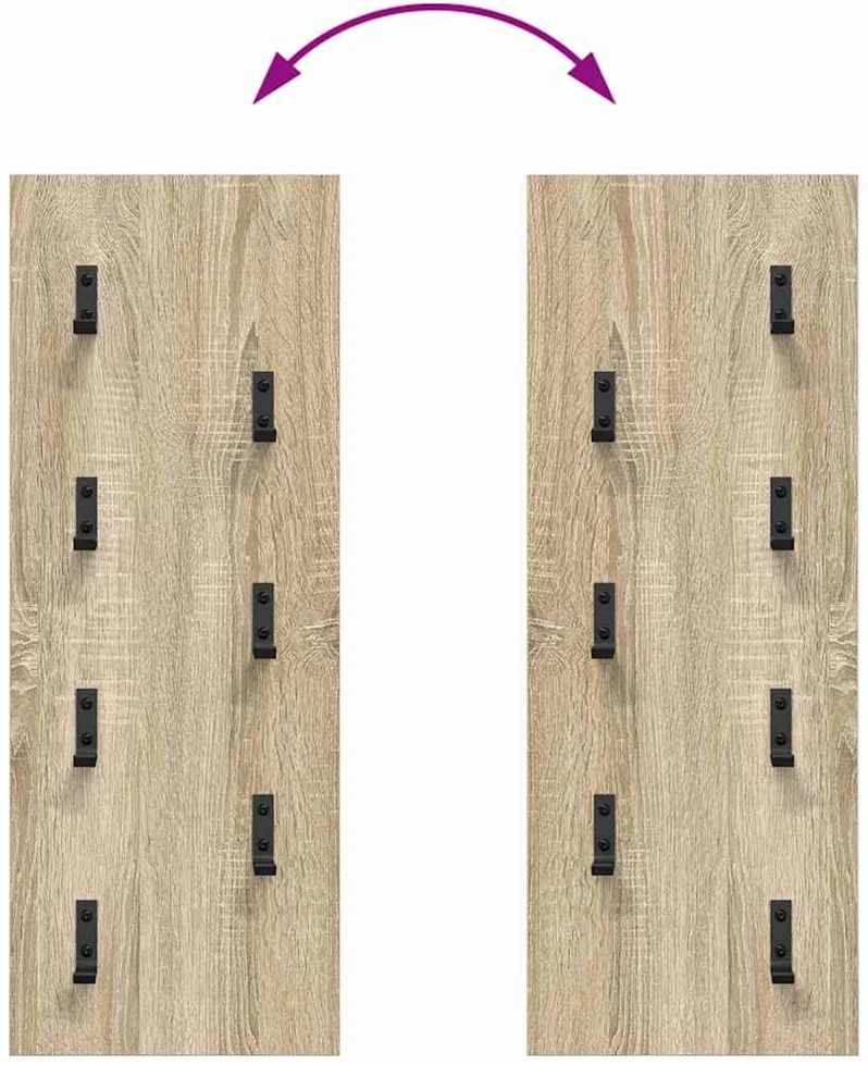 Prikabinamas paltas Sieninis Sonoma ąžuolas 30 x 1,5 x 80 cm