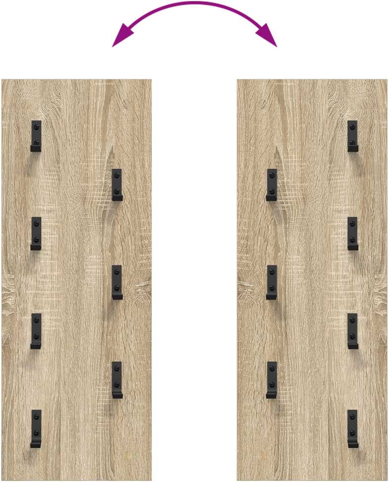 Prikabinamas paltas Sieninis Sonoma ąžuolas 30 x 1,5 x 80 cm