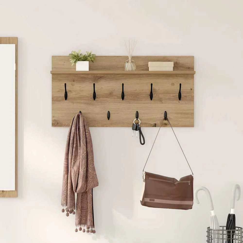 Prikabinamas paltas Sieninis Amatininkų ąžuolas 80 x 40 x 12 cm