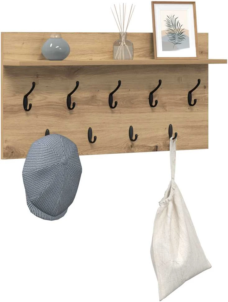 Prikabinamas paltas Sieninis Amatininkų ąžuolas 80 x 40 x 12 cm