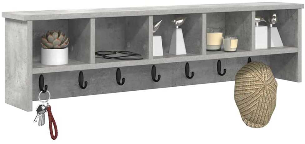 Prikabinamas paltas Sieninis Betono pilka 100 x 16 x 26 cm