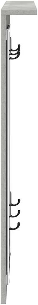 Prikabinamas paltas Sieninis Betono pilka 84 x 10 x 80 cm