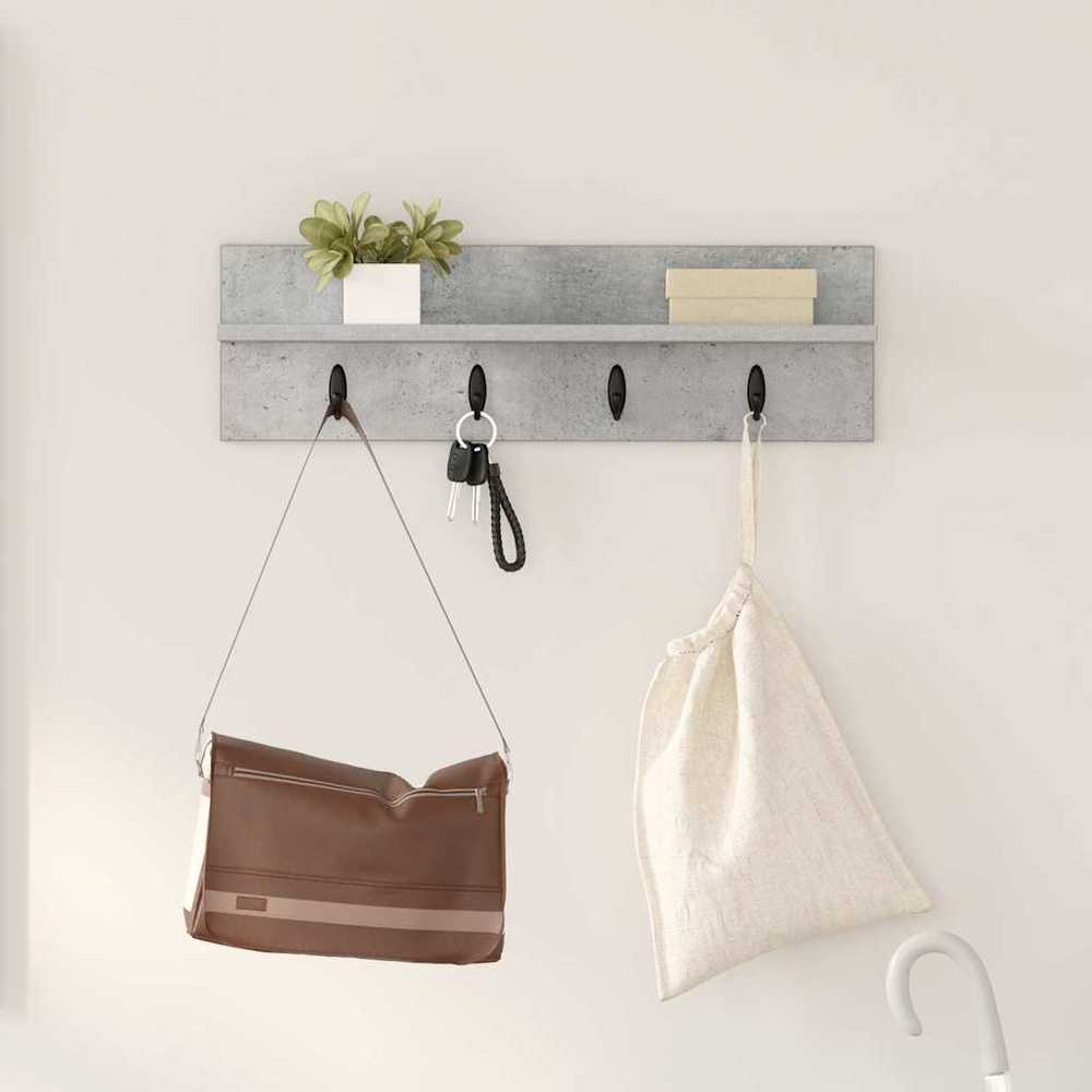 Prikabinamas paltas Sieninis Betono pilka 60 x 10,5 x 18 cm