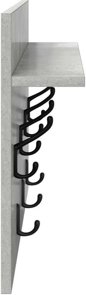 Prikabinamas paltas Sieninis Betono pilka 60 x 40 x 12 cm