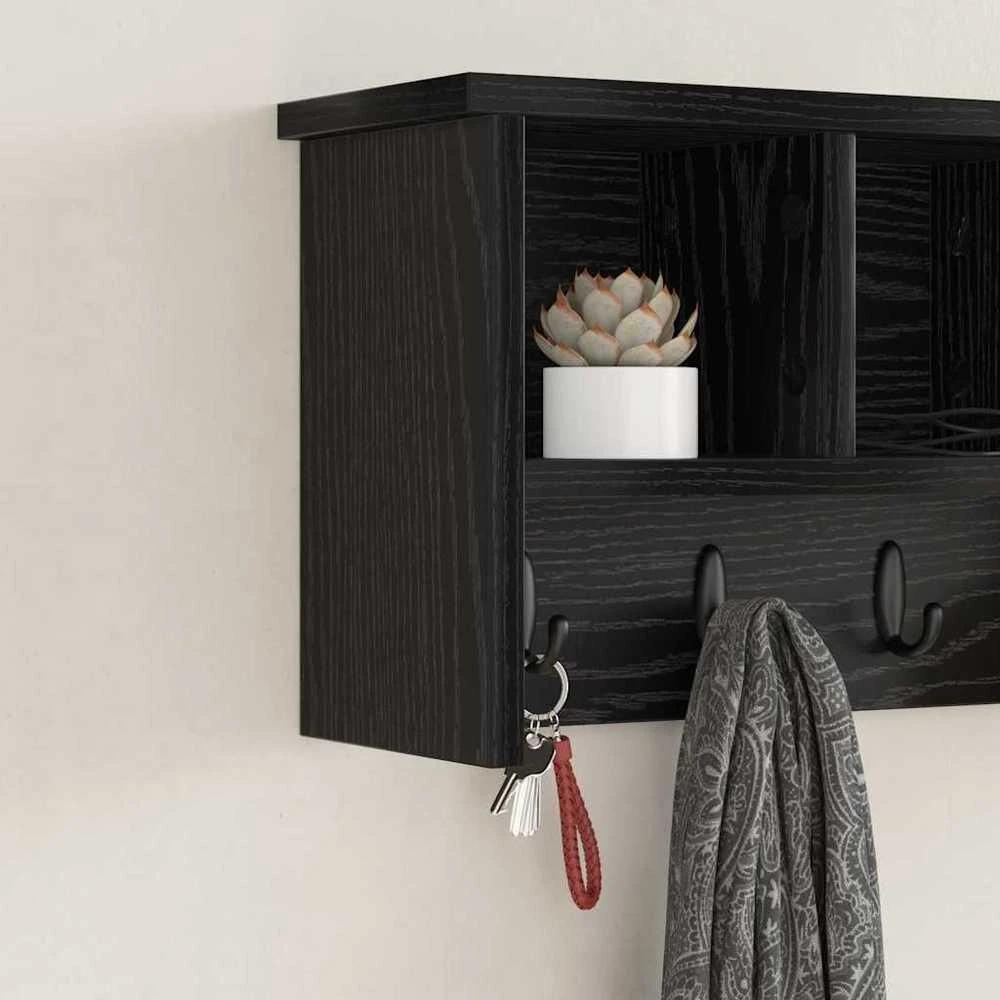 Prikabinamas paltas Sieninis Juodas ąžuolas 50 x 16 x 26 cm