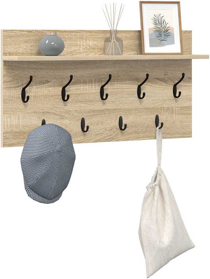 Prikabinamas paltas Sieninis Sonoma ąžuolas 80 x 40 x 12 cm
