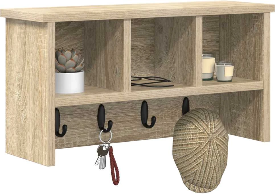 Prikabinamas paltas Sieninis Sonoma ąžuolas 50 x 16 x 26 cm