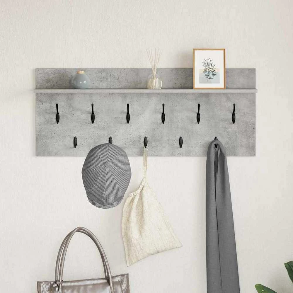 Prikabinamas paltas Sieninis Betono pilka 100 x 40 x 12 cm