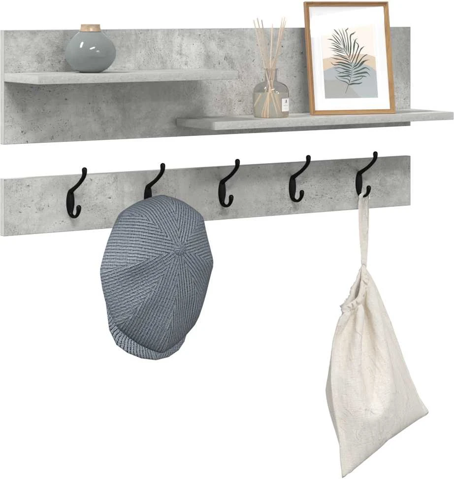 Prikabinamas paltas Sieninis Betono pilka 90 x 15 x 36 cm
