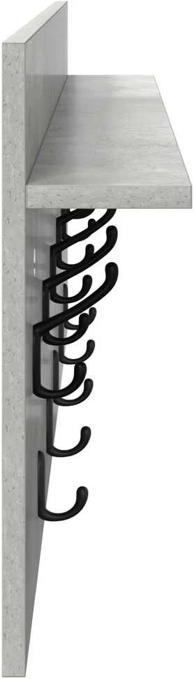 Prikabinamas paltas Sieninis Betono pilka 100 x 40 x 12 cm